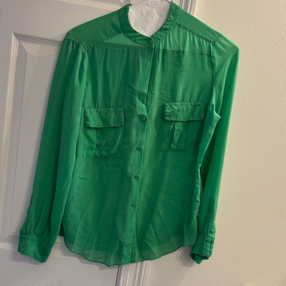BCBGMaxAzria Emerald Green Blouse